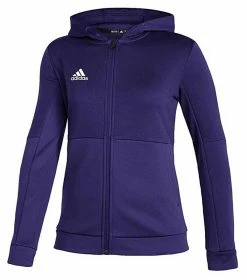 Adidas Women's TI FZ Full-Zip Jacket, Moisture Wicking - Collegiate Purple/White