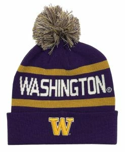 The Game Fine Gauge Knit Hat Pom Knit Cap School Colors University Of Washington