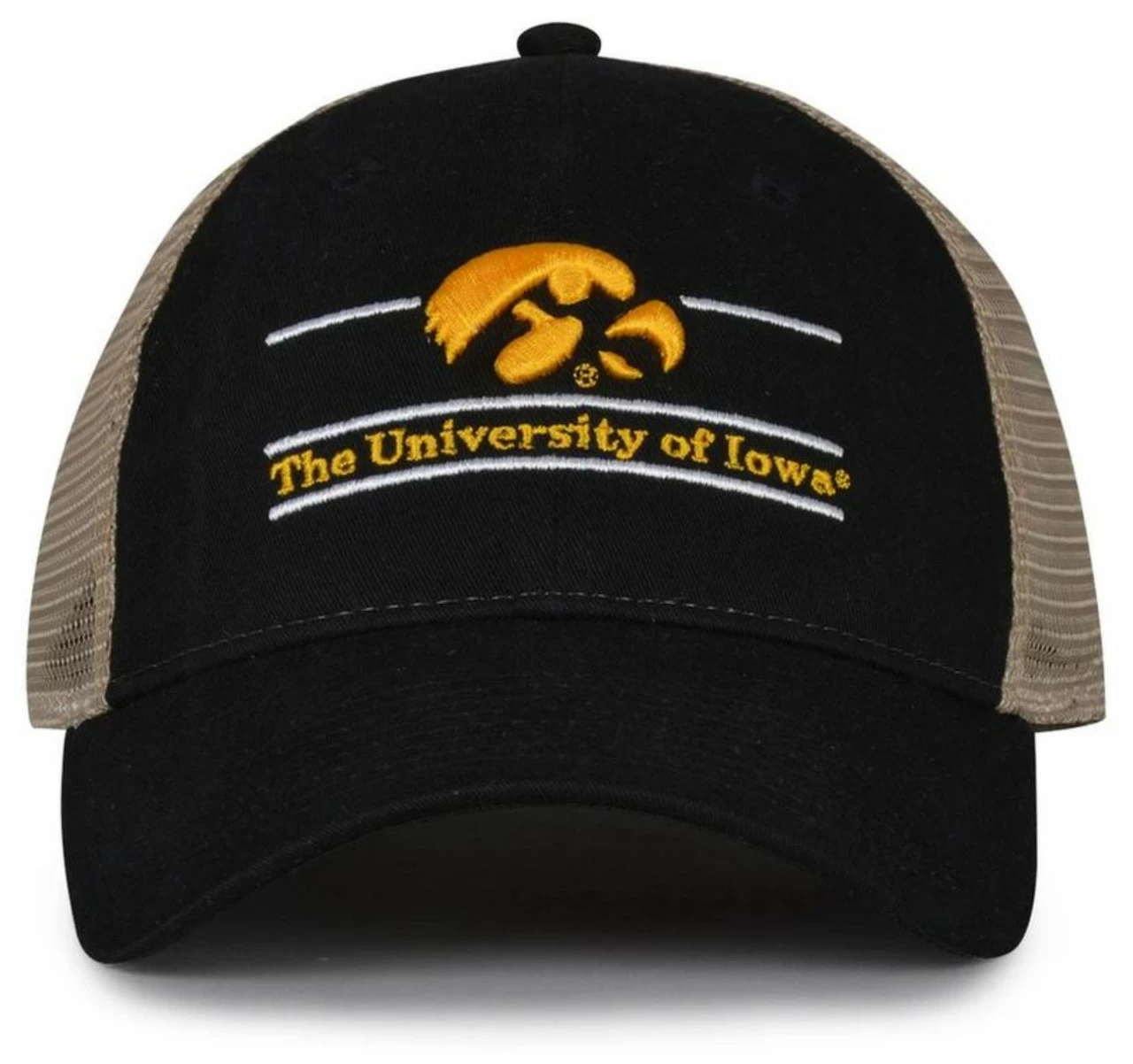 The Game University Of Iowa Hawkeyes Hawk Logo Split Bar Adjustable Cap � Black 3 The Game University Of Iowa Hawkeyes Hawk Logo Split Bar Adjustable Cap � Black
