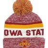 The Game Roll Up Knit Hat W/ Pom Knit Cap Heathered Iowa State University -Baseball Cap Sales Shop g183 b000071 1 46524.1675811816.1280.1280