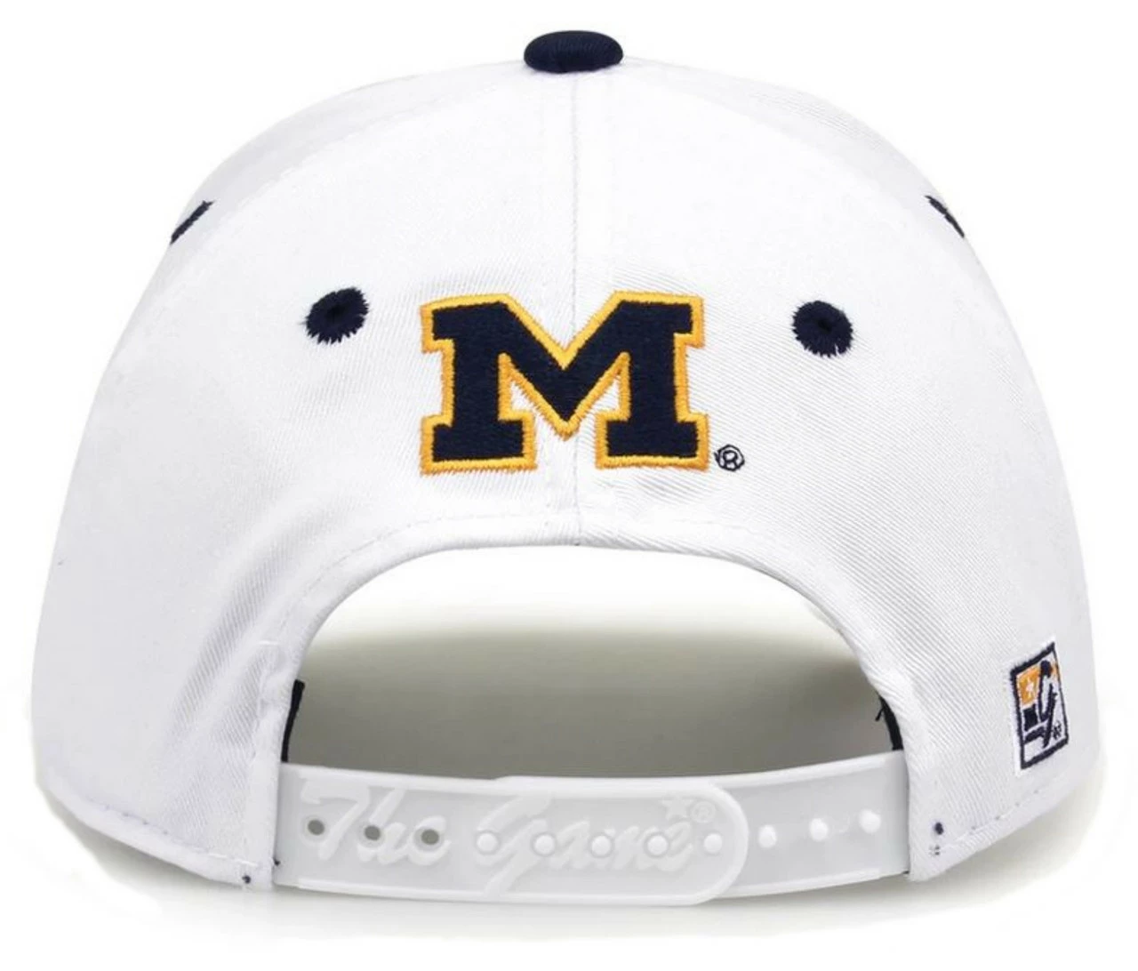 The Game University Of Michigan Wolverines 'Go Blue' Bar Adjustable Cap - White 4 The Game University Of Michigan Wolverines 'Go Blue' Bar Adjustable Cap - White - Image 2
