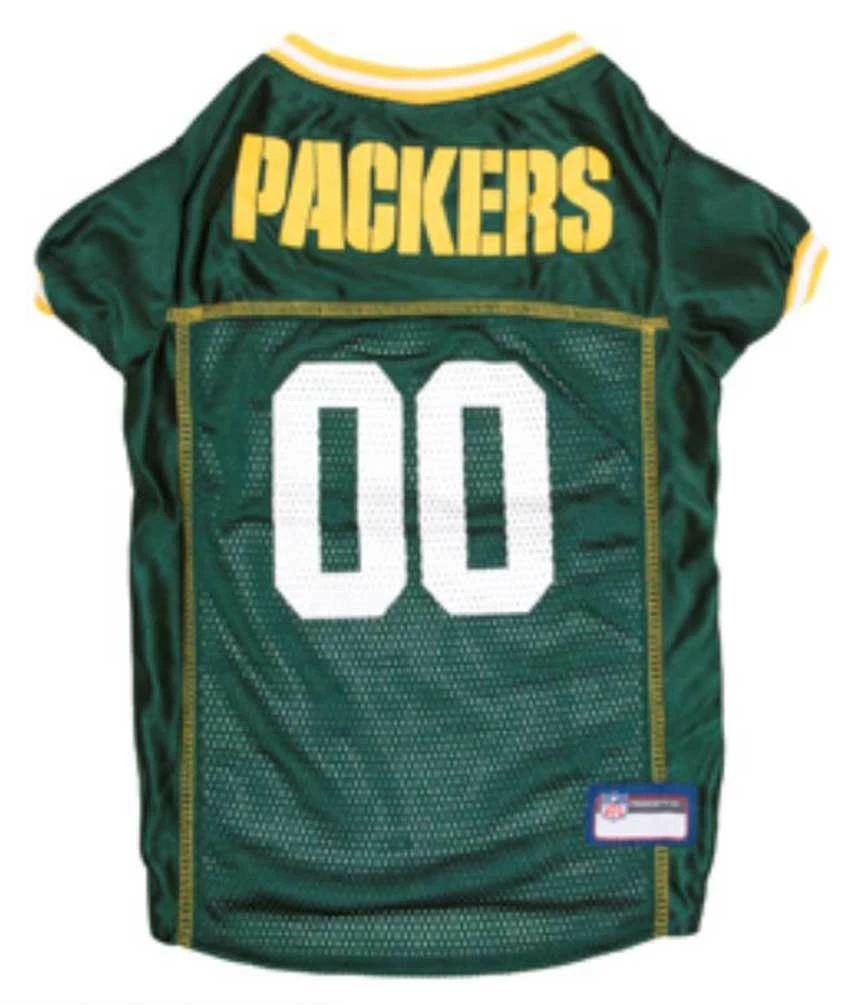 Pets First NFL Green Bay Packers Screen Printed Mesh Dog Jersey - Green 3 Pets First NFL Green Bay Packers Screen Printed Mesh Dog Jersey - Green