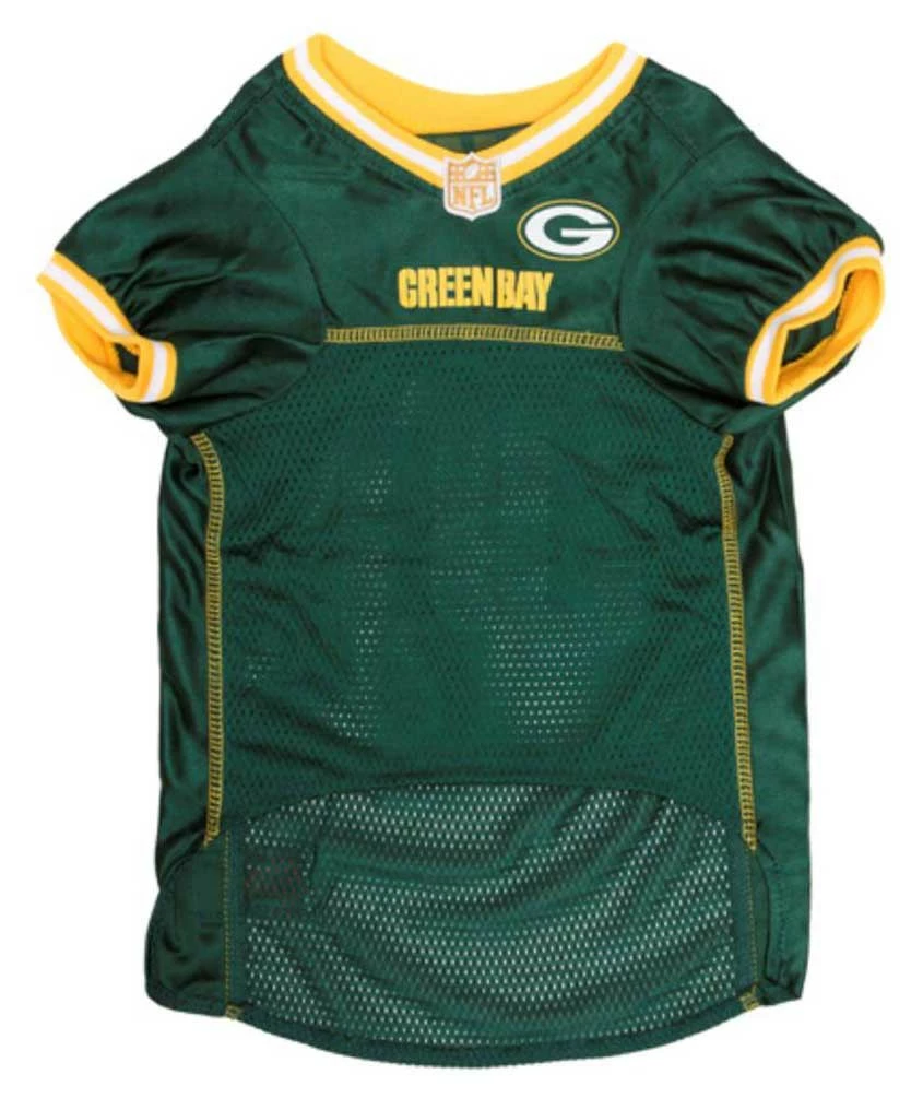 Pets First NFL Green Bay Packers Screen Printed Mesh Dog Jersey - Green 4 Pets First NFL Green Bay Packers Screen Printed Mesh Dog Jersey - Green - Image 2