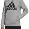 Adidas Men's Essentials Fleece Big Logo Pullover Hooded Sweatshirt � Gray
