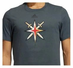 Adidas Men's Golden Knights Amplifier NHL Short Sleeve Crew-Neck T-Shirt - Gray -Baseball Cap Sales Shop gn5165 3 08856.1667489064.1280.1280