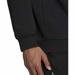Adidas Men's Essentials Feelcozy Fleece Sweatshirt Crew Sweater GV5295 Black -Baseball Cap Sales Shop gv5295 3 88407.1675362174.1280.1280