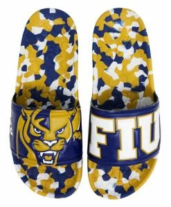 Hype Unisex Florida International University Slide Sandals - Gold & Blue