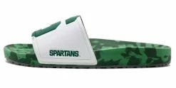 Hype Unisex Michigan State University Spartans Slydr Slide Sandals - White/Green -Baseball Cap Sales Shop hcsld.msu 3 81894.1667489045.1280.1280