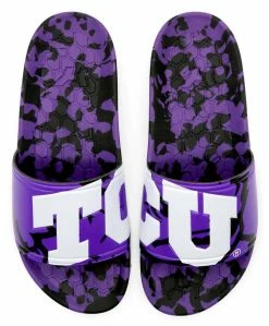 Hype Unisex Texas Christian University Slydr Slide Sandals - Purple/White