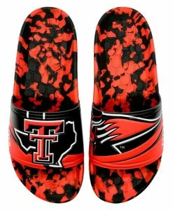 Hype Unisex Texas Tech University Red Raiders Slydr Slide Sandal - Black/Scarlet