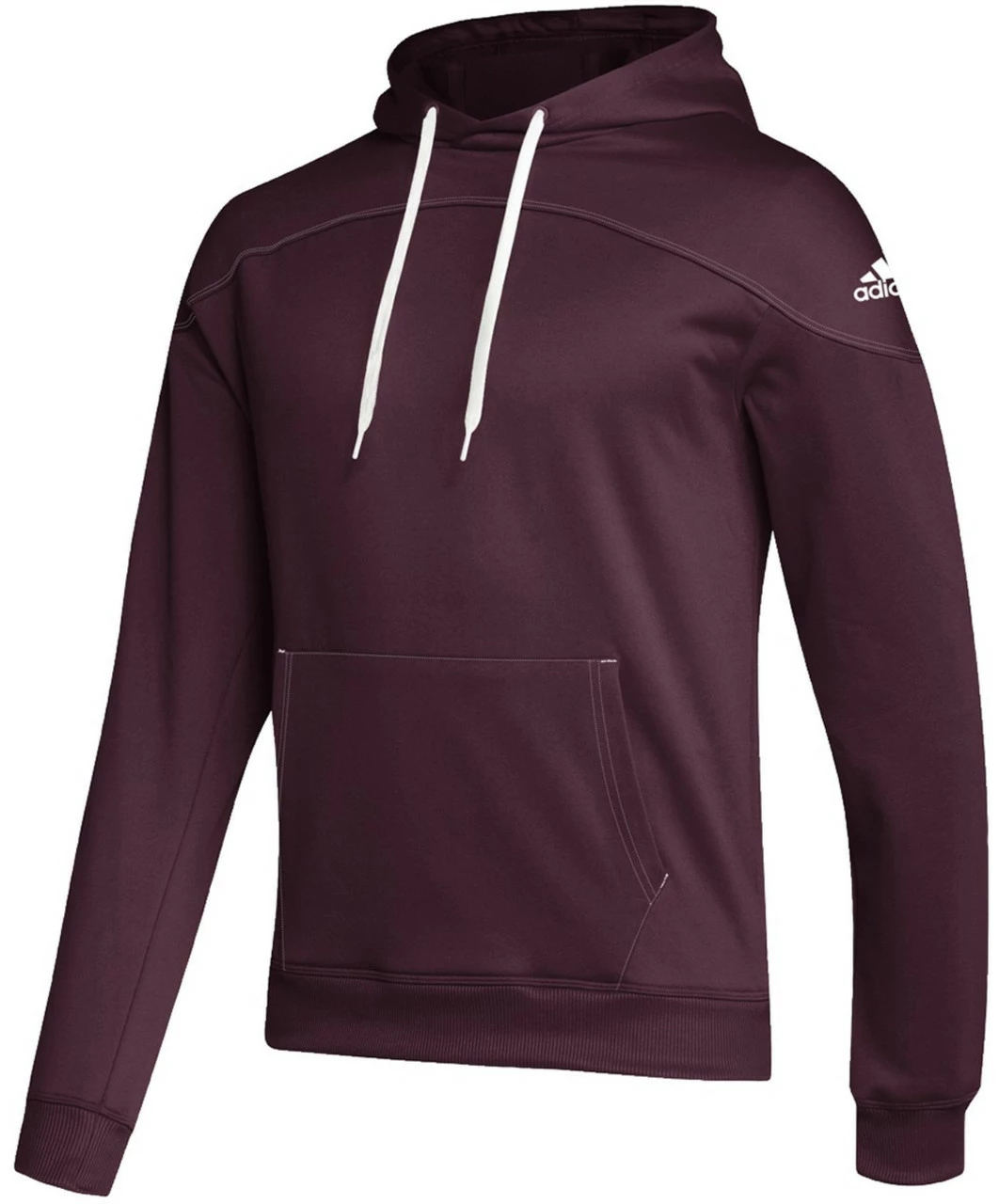 Adidas Men's Stadium Aeroready Fleece Embroidered Logo Pullover Hoodie - Maroon 3 Adidas Men's Stadium Aeroready Fleece Embroidered Logo Pullover Hoodie - Maroon