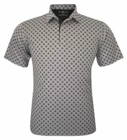 Horn Legend Men's Pirate Athletic Performance Golf Polo - Gray/Charcoal