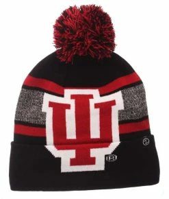 Zephyr Hats NCAA University Of Indiana Mammoth "IU" Knit Beanie Hat Cap