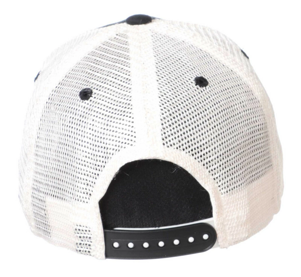 Zephyr Iowa Hawkeyes Outlook Patch Adjustable Trucker Cap - Black/Beige 6 Zephyr Iowa Hawkeyes Outlook Patch Adjustable Trucker Cap - Black/Beige - Image 4