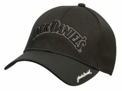 Jack Daniels Men's Performance Baseball Cap Hat Poly/Spandex Black/Gray JD77-114