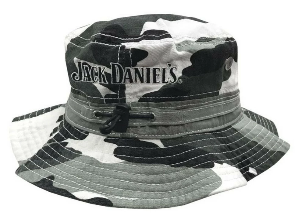Jack Daniels Men's Wide Brim Boonie Fishing Bucket Hat Gray Camouflage JD77-124 4 Jack Daniels Men's Wide Brim Boonie Fishing Bucket Hat Gray Camouflage JD77-124 - Image 2