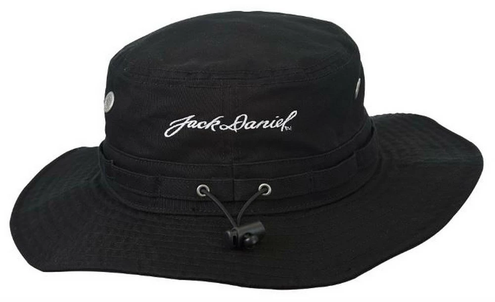 Jack Daniels Men's Wide 2.5" Brim Boonie Fishing Bucket Hat Cap Sun Black 4 Jack Daniels Men's Wide 2.5" Brim Boonie Fishing Bucket Hat Cap Sun Black - Image 2