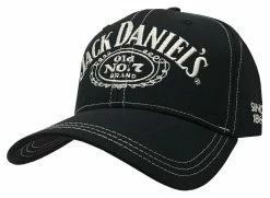 Jack Daniels Men's Black Light Stitching Baseball Cap One Size Fits Most JD77-G