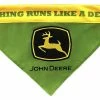 Pets First John Deere Tractor Logo Pet Reversible Bandana - Green & Yellow