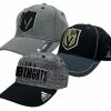 Adidas Men's NHL Las Vegas Knights Hockey (3 Pack) Baseball Caps Flex Fit (S/M)