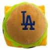Pets First Los Angeles Dodgers Hamburger Shaped Squeaker Plush Dog Toy - Brown -Baseball Cap Sales Shop lad 3353 1 40690.1667488604.1280.1280