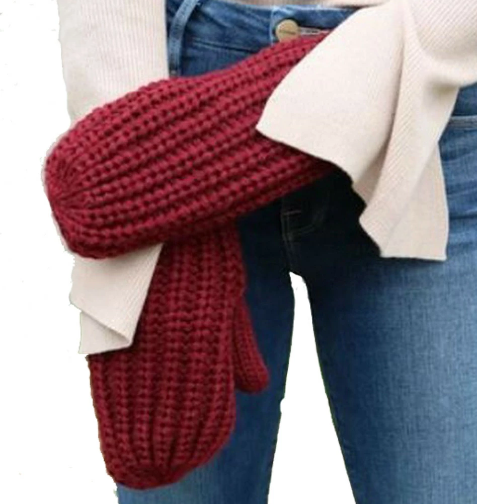 Panache Accessories Women's Cable Knit Fleece Lined Mitten Fashion Glove Maroon 3 Panache Accessories Women's Cable Knit Fleece Lined Mitten Fashion Glove Maroon