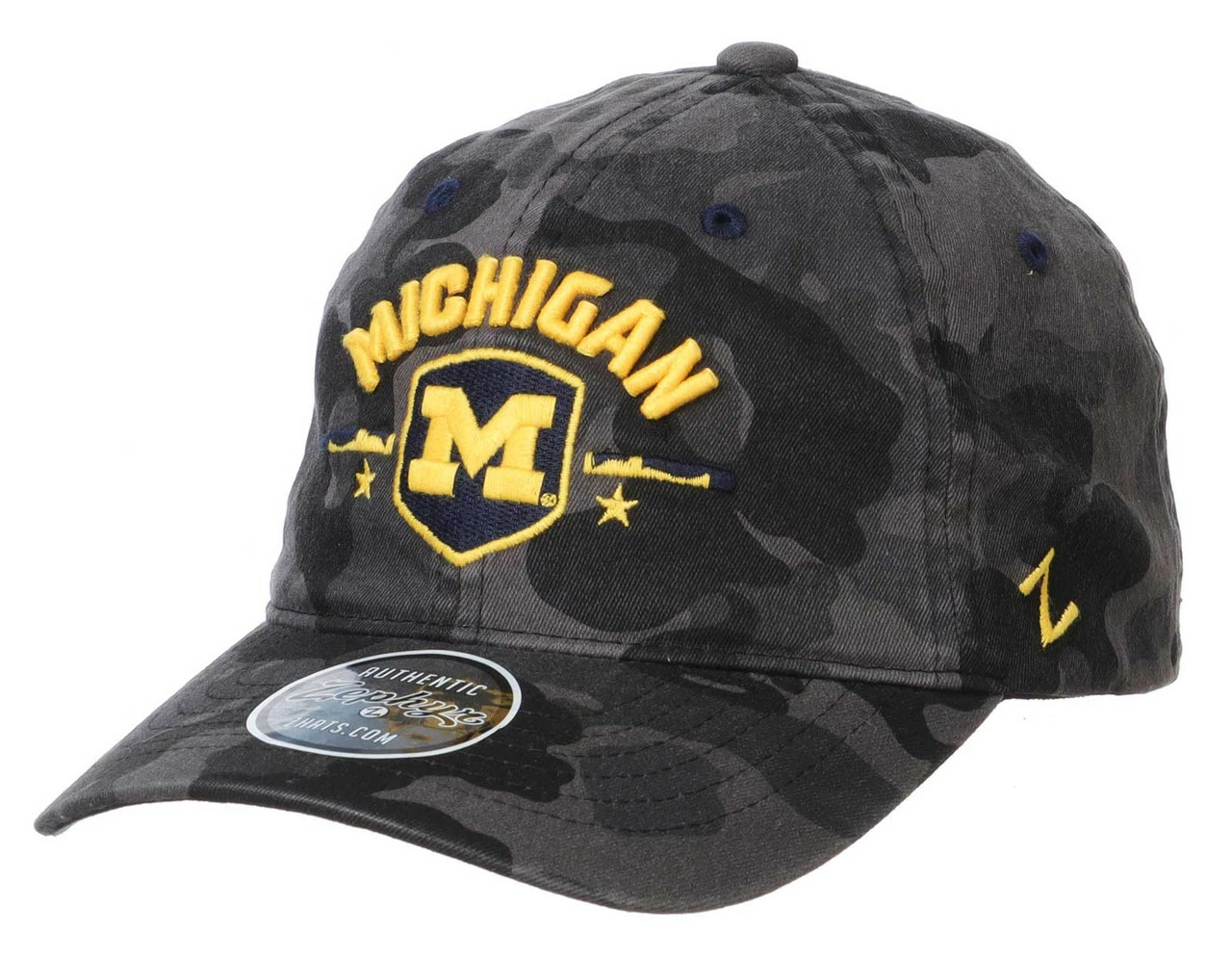 Zephyr University Of Michigan Night Patrol Camo Adjustable Baseball Cap - Black 3 Zephyr University Of Michigan Night Patrol Camo Adjustable Baseball Cap - Black