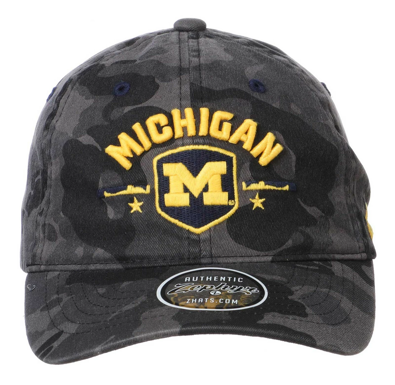 Zephyr University Of Michigan Night Patrol Camo Adjustable Baseball Cap - Black 4 Zephyr University Of Michigan Night Patrol Camo Adjustable Baseball Cap - Black - Image 2