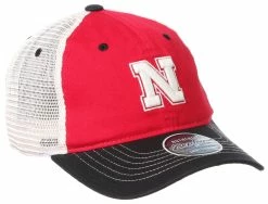 Zephyr University Of Nebraska Stowe �N� Logo Unstructured Adjustable Trucker Cap