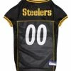 Pets First NFL Pittsburgh Steelers Screen Printed Mesh Dog Jersey - Black/Yellow -Baseball Cap Sales Shop pit 4006 1 08835.1667489296.1280.1280