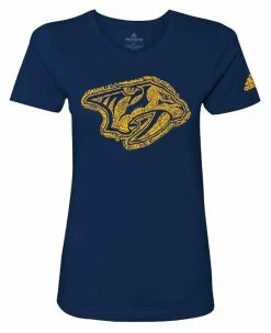 Adidas Women's NHL Nashville Predators Hockey (4 Pack) Crew Tees T-Shirt (S) -Baseball Cap Sales Shop predators1 4 66521.1667489869.1280.1280