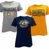 Adidas Women's NHL Nashville Predators Hockey (3 Pack) Crew Tees T-Shirt (S) -Baseball Cap Sales Shop predators2 1 77579.1667489888.1280.1280