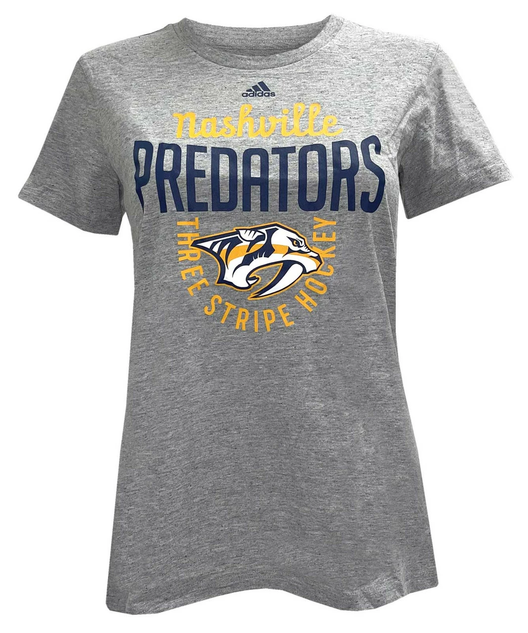 Adidas Women's NHL Nashville Predators Hockey (3 Pack) Crew Tees T-Shirt (S) 6 Adidas Women's NHL Nashville Predators Hockey (3 Pack) Crew Tees T-Shirt (S) - Image 4