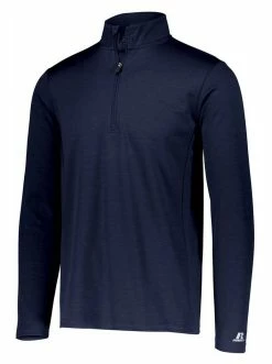 Russell Athletic Men's Dri-Power Lightweight 1/4-Zip Pullover - Heather Navy