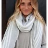 Panache Accessories Long Scarf Scarves Raw Edge 33"x78" Cream/Gray Stripe -Baseball Cap Sales Shop s 12 1 24452.1667488815.1280.1280