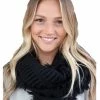 Panache Accessories Infinity Scarf Circle Scarves Fringe Edge 30"x11" Black -Baseball Cap Sales Shop s 14 10 19023.1667488816.1280.1280