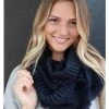 Panache Accessories Infinity Scarf Circle Scarves Fringe Edge 30"x11" Navy -Baseball Cap Sales Shop s 16 1 93736.1667488818.1280.1280