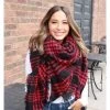 Panache Accessories Fuzzy Blanket Scarf Scarves Fringe 58"x64" Red/Black Plaid 1 Panache Accessories Fuzzy Blanket Scarf Scarves Fringe 58"x64" Red/Black Plaid -Baseball Cap Sales Shop s 41 1 78288.1667488828.1280.1280