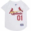 Pets First MLB St. Louis Cardinals Screen Printed Baseball Dog Jersey - White -Baseball Cap Sales Shop slc 4006 1 03760.1667488250.1280.1280