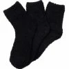 Stems Luxury Women's Plush Cozy Winter Socks - 3 Pack - Solid Black