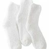 Stems Luxury Women's Plush Cozy Winter Socks - 3 Pack - Ivory White