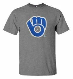 Fanatics Mens MLB Milwaukee Brewers Coop Primary Tee T-Shirt S/S Baseball