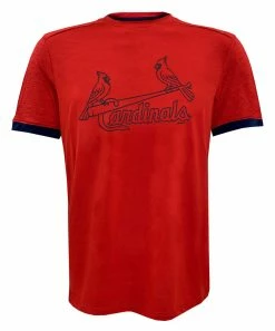 Fanatics Men's MLB St Louis Cardinals Mesh Wordmark Short Sleeve Crew Neck Tee