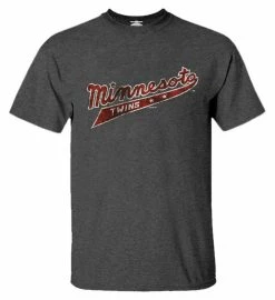 Fanatics Mens MLB Minnesota Twins Coop Crew Tee T-Shirt S/S Baseball Minneapolis