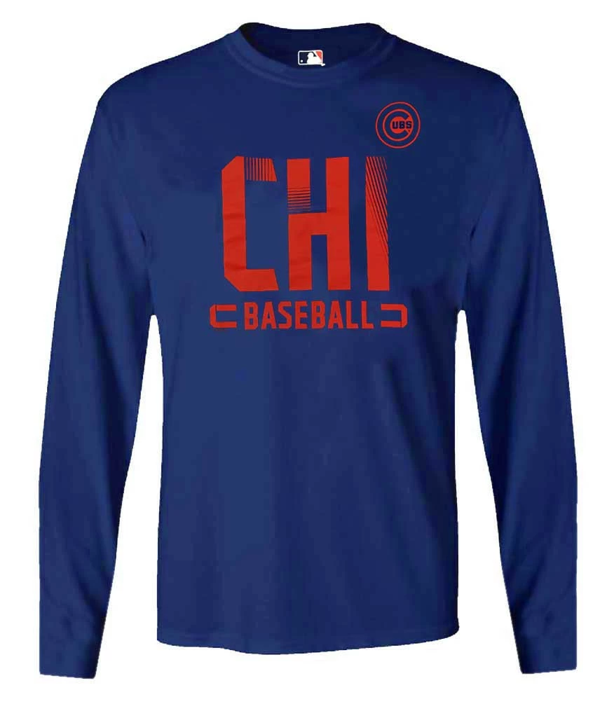 Fanatics Mens MLB Chicago Cubs Dash Abbreviation Tee T-Shirt L/S Baseball IL 3 Fanatics Mens MLB Chicago Cubs Dash Abbreviation Tee T-Shirt L/S Baseball IL