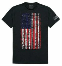 Rapid Dominance Men's Vertical USA Flag Team America Tee T-Shirt United States