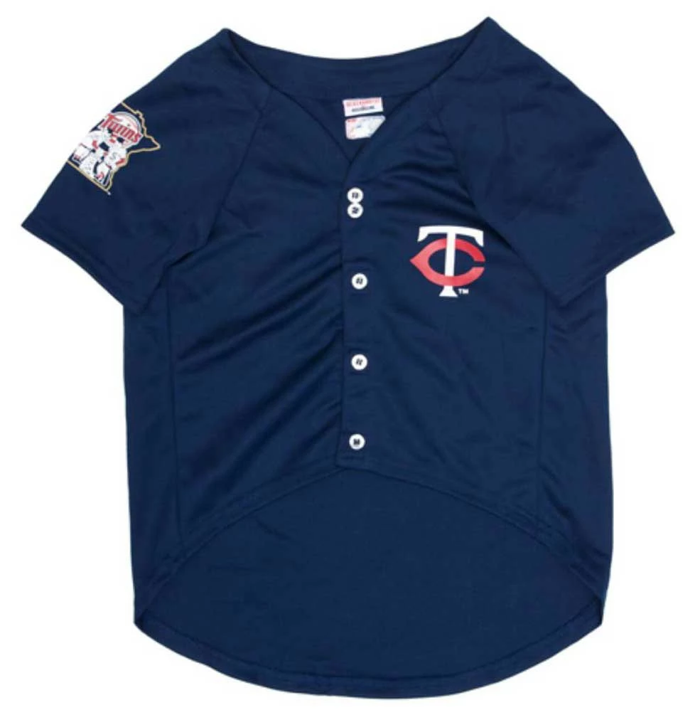 Pets First MLB Minnesota Twins Screen Printed Baseball Dog Jersey - Blue/Red 4 Pets First MLB Minnesota Twins Screen Printed Baseball Dog Jersey - Blue/Red - Image 2