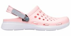 Joybees Women's Modern Clog Sandal With Adjustable Strap - Pale Pink/White