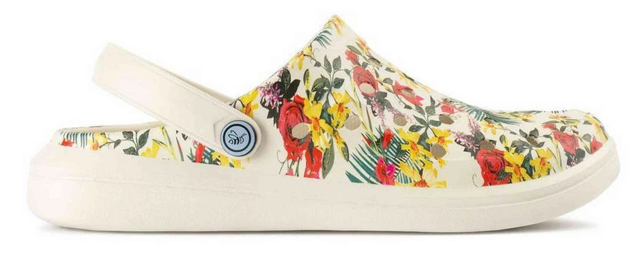 Joybees Varsity Clog - Lightweight & Soft Honeycomb Athletic Sandal - Floral 3 Joybees Varsity Clog - Lightweight & Soft Honeycomb Athletic Sandal - Floral