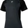 DeMarini Women's Teamwear Performance Short Sleeve Shirt, Grey/Black. WTC9701BL
